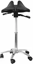 Adjustable Rolling Stool,Professional Saddle Stool Chair,Swivel Ergonomic Tilt Seat Chair with Wheels for Tattoo Artists Home