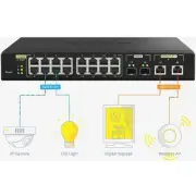 QNAP QSW-M2116P-2T2S Ethernet Switch - 18 Ports - Manageable - 10 Gigabit