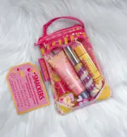 New Lip Smacker Pink Lemonade Glam Bag Chapstick Lipgloss & Nail polish Summer