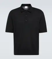 [Burberry] Burberry Wool and silk polo top UK 52 black