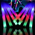 Foam Glow Sticks Bulk Party Pack - 18.5” - 3 Vibrant Color Modes Light Up