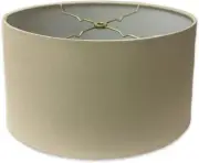 Royal Designs, Inc. Shallow Oval Hardback Lamp 16 x 18 x 9.5, Linen Beige