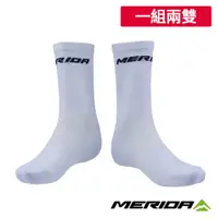 在飛比找蝦皮購物優惠-《MERIDA》美利達 自行車車襪 白底黑字 一組兩雙 A2