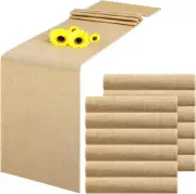 12 Pack Burlap Table Runners Rustic 12 x 71 inch, As Pictures Shown
