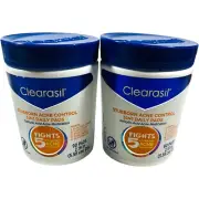 Clearasil 5 in 1 Daily Medicated Pads Stubborn Acne Control 90 Ct - LOT of 2