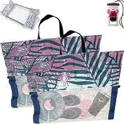 Multifunctional Storage Bag and Floating Blanket, Waterproof Carry Sack with Pool Floating Blanket, Transform into a Stylish Handbag, Lightweight Outdoor for Camping, Hiking, Pool, Travel Use(Light br