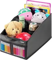 Back Seat Car Organizer - Plenty of Space to Neatly Store and Organize Your Kids Books Toys Games and Snacks While Traveling. A Must for Long Road Trips. Folds Flat for Easy Trunk Storage.