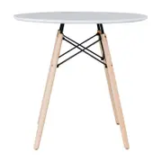 Sokar 100cm Dining Table Round 4 Seater White