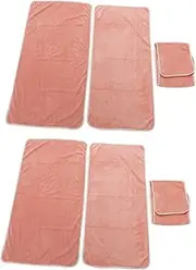 OFFIGAM 2Sets Salon Microfiber Hair Towel of Comfortable Spa Head Wraps Chest Cover Pillowcase Soft Absorbent Quick Dry Towels for Beauty and Personal Care