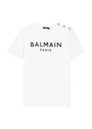 Balmain Kids Logo-print Cotton T-shirt (12-14 Years) - White - 13YR (13 Years) 13YR (13 years)