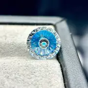 8-12mm White Blue loose cz stone Evil Eye Cubic Zirconia For Jewelry Stone