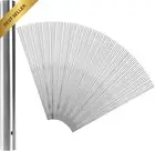 100 Pcs Stainless Steel Meat Skewers with 35CM Tube, Yakitori & BBQ Skewers
