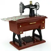 Vintage Simulation Sewing Machine Music Box Retro Treadle Sartorius Decoration as Gifts