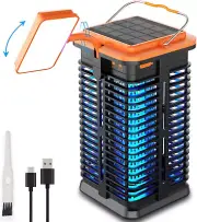 Solar Bug Zapper with LED Light Waterproof Powered Mosquito Zapper