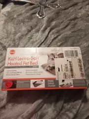 K&H Lectro-Soft Heated Pet Bed small 14x18,new open box,outer box shelf wear.