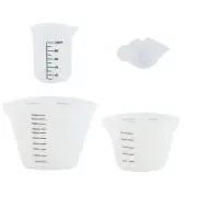 4 Pcs Silicone Measuring Cup Cylinder Sift Paint Mixing Cups Baking