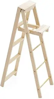 1/12 Scale Miniature Step Ladder Dollhouses Miniature Furniture for Dollhouses Decoration Layout Display Ladder Model, DIY Doll House Kit