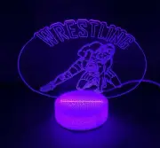 Wrestling 3D illusion 7 Color LED Light Night Change Desk Lamp