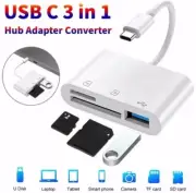 3 in 1 adapter type c, Tf, Cf, Sd, Memory Card Reader, Recorder, Compact