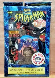 Spider-man Marvel Classics Collectors Pack w/ 1995 Marvel Flair 10 Card Pack
