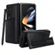 SAMSUNG 適用於三星 Galaxy Z Fold 3 4 5 5G ZFold4 的折疊卡包皮革支架保護套帶筆槽商