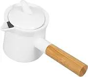 Kichvoe Ceramic Milk Pan 350ml Mini Saucepan for Sauce Steak Butter Warm Milk Container