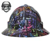 Custom Hydrographic Safety Hard Hat IT AINT WEAK (DARK) PRO CHOICE WIDE BRIM