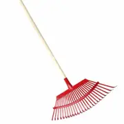 Metal Garden Leaf Rake Lawn Grass Rake Leaf Cleaning Tools Outdoor - 25 Teeth