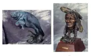 Richard Bruce Wolf Robe & Manatee Signed Cards Plus 5 Beautiful Unsigned Cards