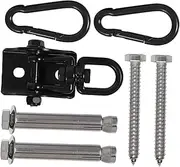 FELTECHELECTR 1 Set Hammock Hanging Kit Hooks Tree Swing Hanging Kit Hanging Chairs Porch Swing Hanging Kit Swing Springs Heavy Duty Swing Hangers Porch Swing Springs Stainless Steel Black