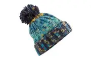 Beechfield Unisex Adults Corkscrew Knitted Pom Pom Beanie Hat (Marine Splash) (One Size)