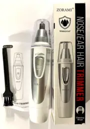 Zorami Nose / Ear Hair Trimmer With Cleaning Brush & Battery, New In Box