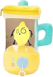 Carrot Blender Toy with Keychain Clip, Cute Carrots Juicer with Hidden Zipper Storage & Keychain Clip, Creative Desk and Gift (Lemons)