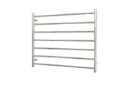 Radiant RTR08 Round Bar Heated Towel Rail - 900 x 750mm- Mirror Polished - Stainless Steel - Bottom Right/Top Left Wiring