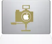 The Decal Guru Catching Point and Shoot Camera Sticker, 15" MacBook Pro- Gold