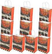 TOKIDNY 10pcs Basketball present Bags Versatile Festival present Pouches for Presents Candy Snacks Jewelry Reusable Handheld Storage for Birthday Parties Events