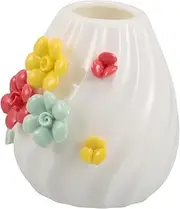 Zerodeko Rustic Ceramic Bud Vase Flower Container for Farmhouse Decor Versatile Table Centerpiece for Office Aesthetic Aroma Diffuser for Rvs