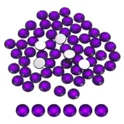 100 Pcs Flat Back Round Acrylic Rhinestones,8mm Purple Crystal Rhinestones
