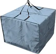 Outdoor Patio Furniture Seat Cushions Storage Bag with Zipper and Handles 32x32x24 Inches Waterproof Gray