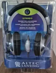 Altec Lansing AHS502i Closed-Ear Headphone Headset w/Mic Microphone 3.5 mm New