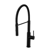 Matt Black Pull Down Kitchen Mixer Tap Swivel Spout Brass Sink Basin Faucet