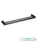 PLD Platinum Double Towel Rail 600mm Matt Black PSMBDTR600