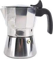 Octagonal Stovetop Coffee Maker, Stainless Steel Moka Pot for Even Heat Distribution & Quick Coffee Extraction, Italian Espresso Brewer Percolator, 6 Espresso Cup, Safe for (300ML)