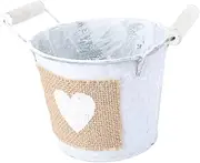 STOBAZA 1Pc Retro Flower Barrel Storage Organizer Basket for Indoor Decor Wedding Decoration Flat Bottom for Apartments and Balconies