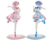New Unopened Re:ZERO Rem & Ram Set Plastic Painted Complete Figure Yumekawa Maid