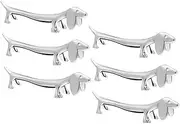 Cabilock 6Pcs Cute Dog Shape Zinc Alloy Chopstick Rests Metal Cutlery Organizer for Dining Table Easy to Clean Space Saving Kitchen Home Supplies