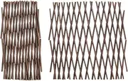 Expanding Willow Trellis Natural Lattice Willow Trellis Fence Garden Trellis Plant Support Expandable Garden Fence Retractable Expanding Fences Barrier Plant Climbing Lattice for Garden (2pcs)