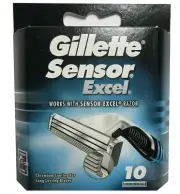 Gillette Sensor Excel Razor Blade Refills - 10 Cartridges