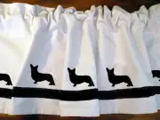 Cardigan Welsh Corgi Dog Window Valance Curtain in Your Choice of Colors*
