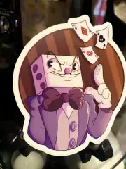 Cuphead Cup Head 4.5" King Dice Custom Vinyl Decal Sticker